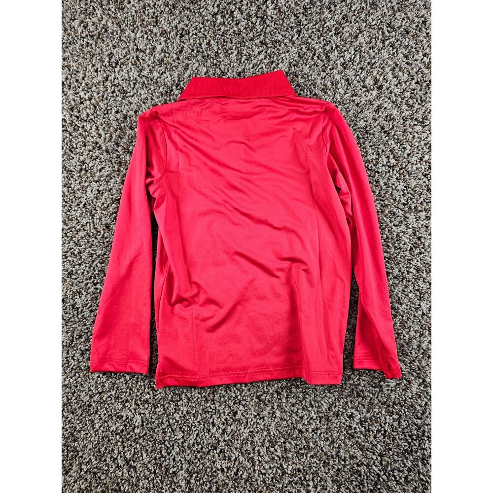 Liberty Pro Boys Sz XS Long Sleeve Polo Shirt Performance Red NEW - Picture 3 of 3